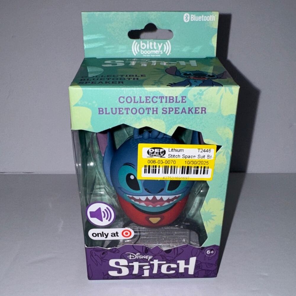 Disney Stitch Collectible Speaker with Blue and Purple Design